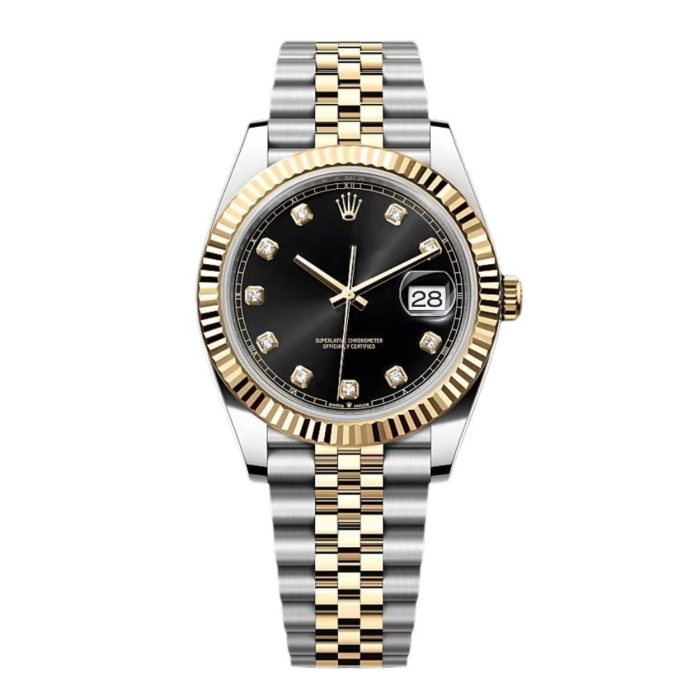 Datejust Black Diamond Dial Gold & Steel 41mm